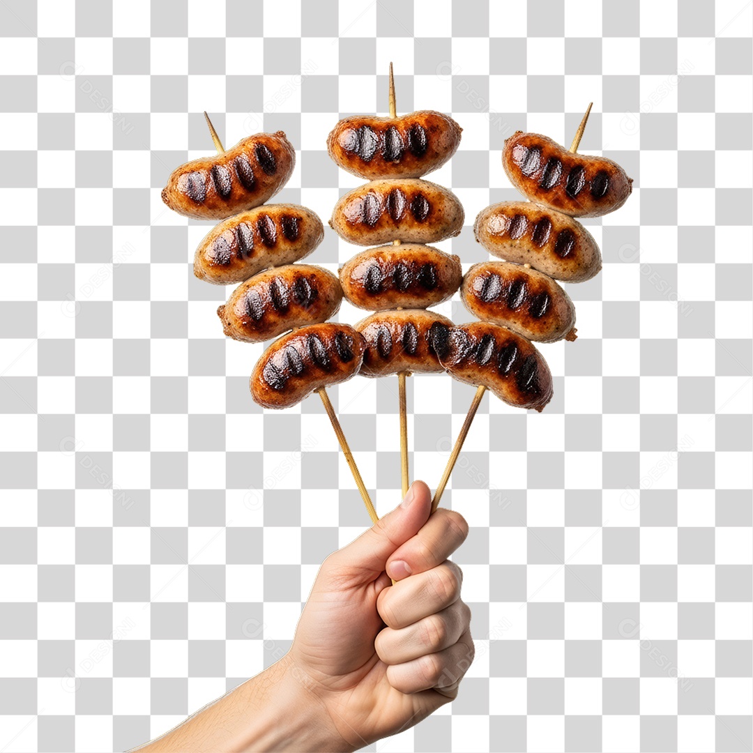 Espetinho de Linguiça Churrasco Churrasquinho PNG Transparente