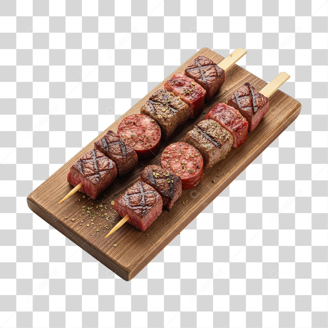 Espetinho de Linguiça Churrasco Churrasquinho PNG Transparente