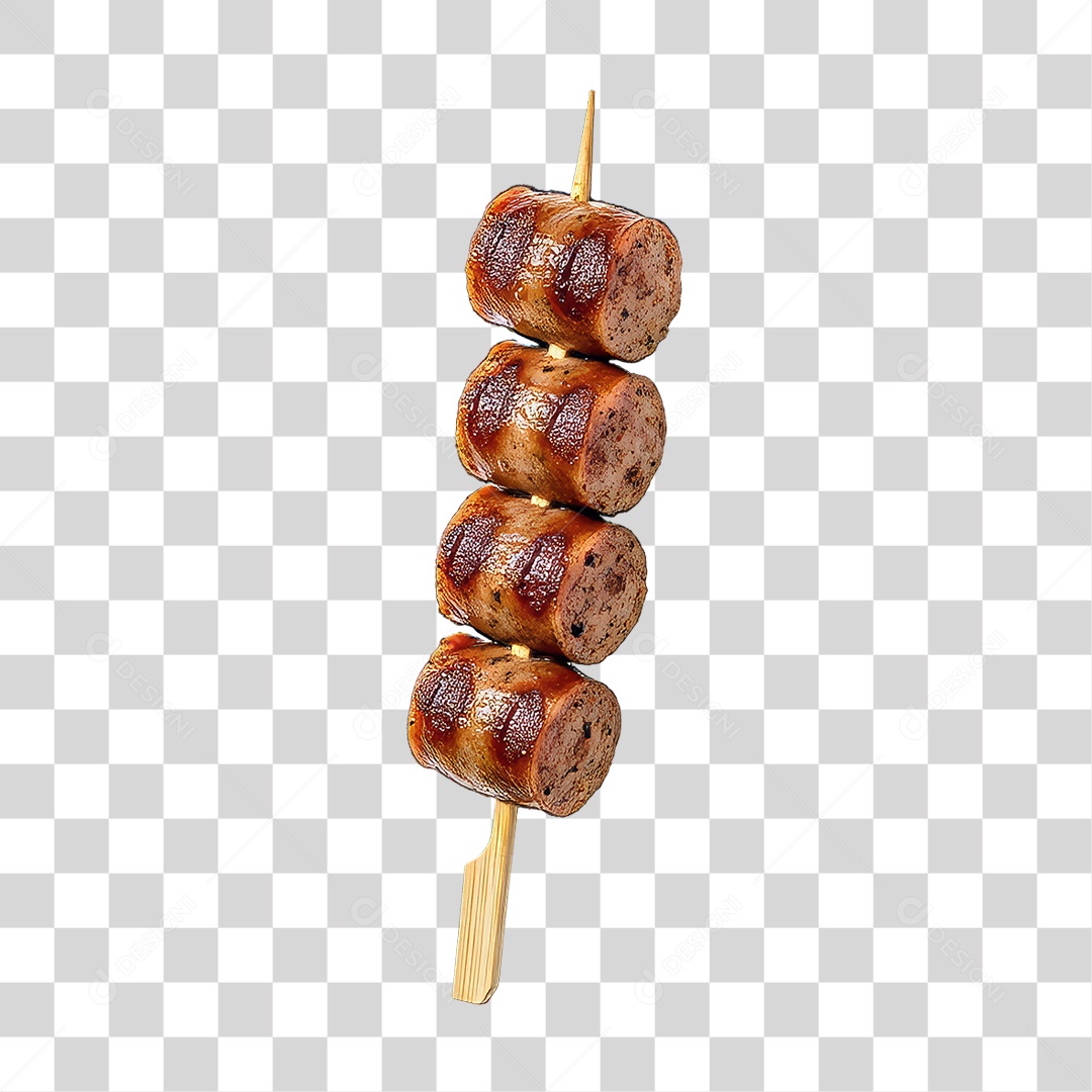 Espetinho de Linguiça Churrasco Churrasquinho PNG Transparente