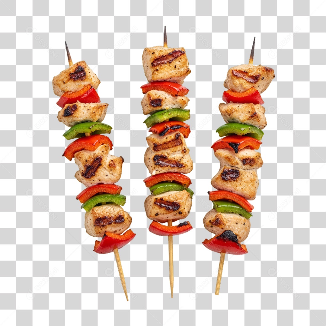 Espetinho de Frango Churrasco Churrasquinho PNG Transparente