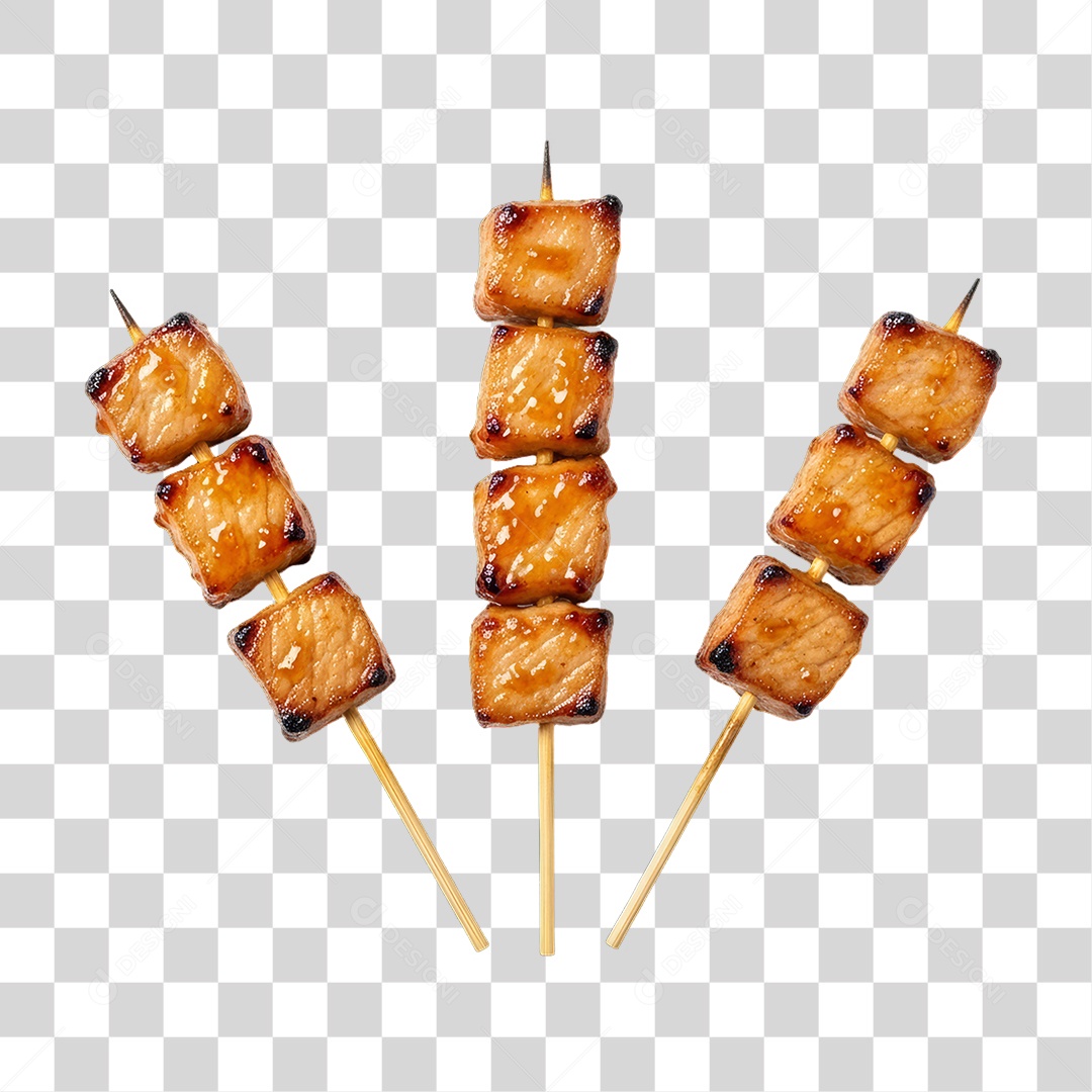 Espetinho de Frango Churrasco Churrasquinho PNG Transparente