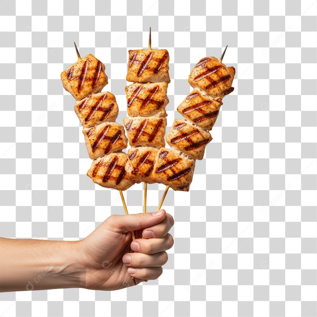 Espetinho de Frango Churrasco Churrasquinho PNG Transparente