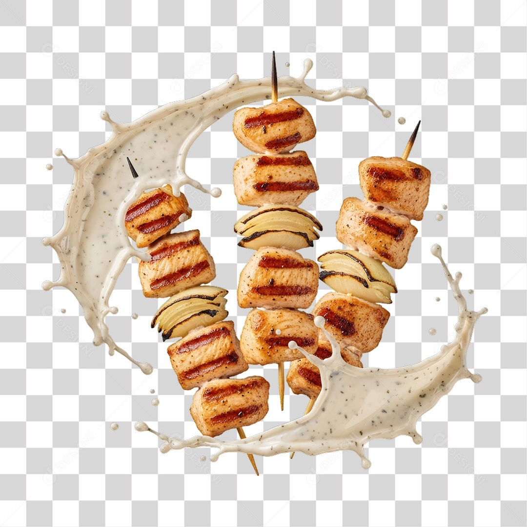 Espetinho de Frango Churrasco Churrasquinho PNG Transparente