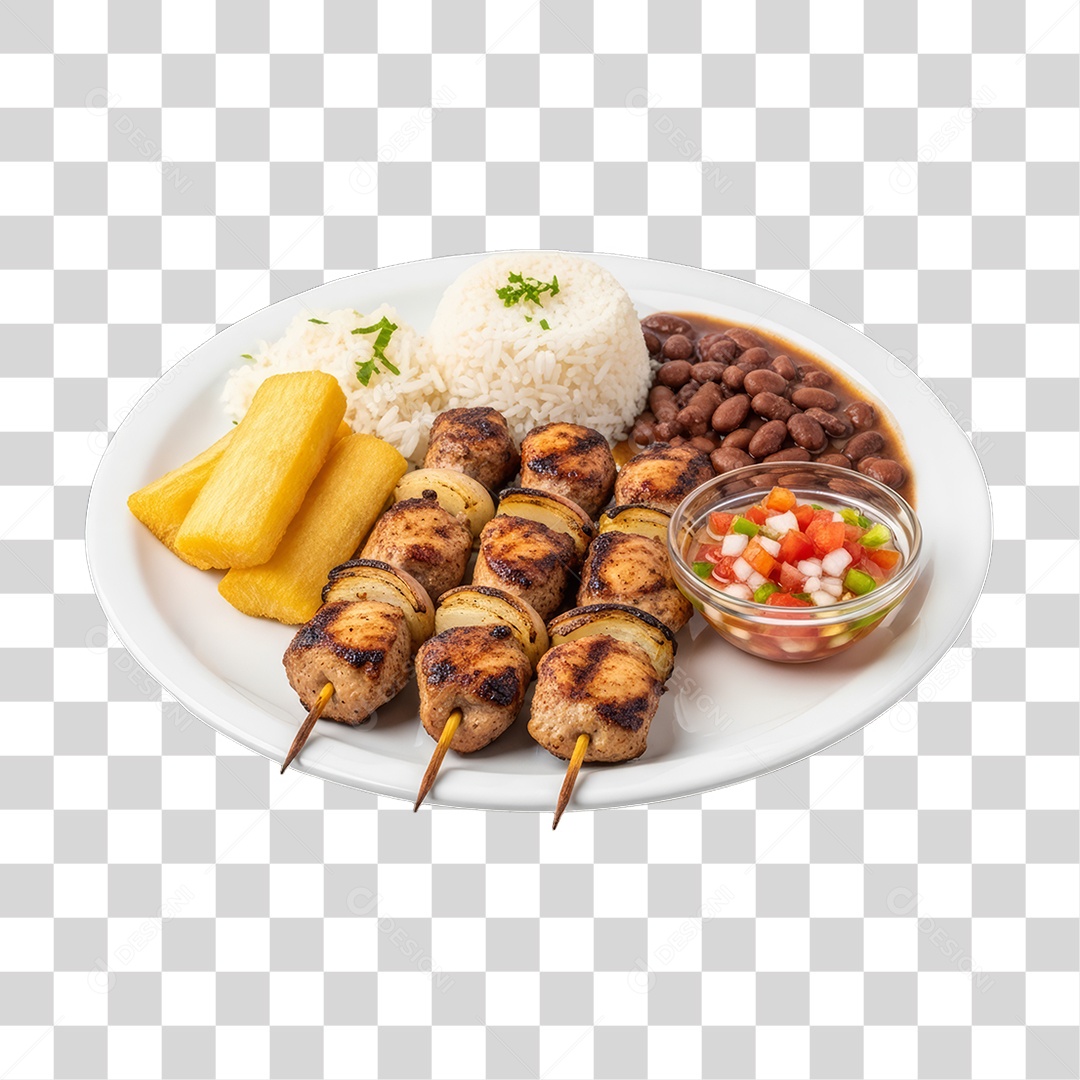 Espetinho de Frango Churrasco Churrasquinho PNG Transparente