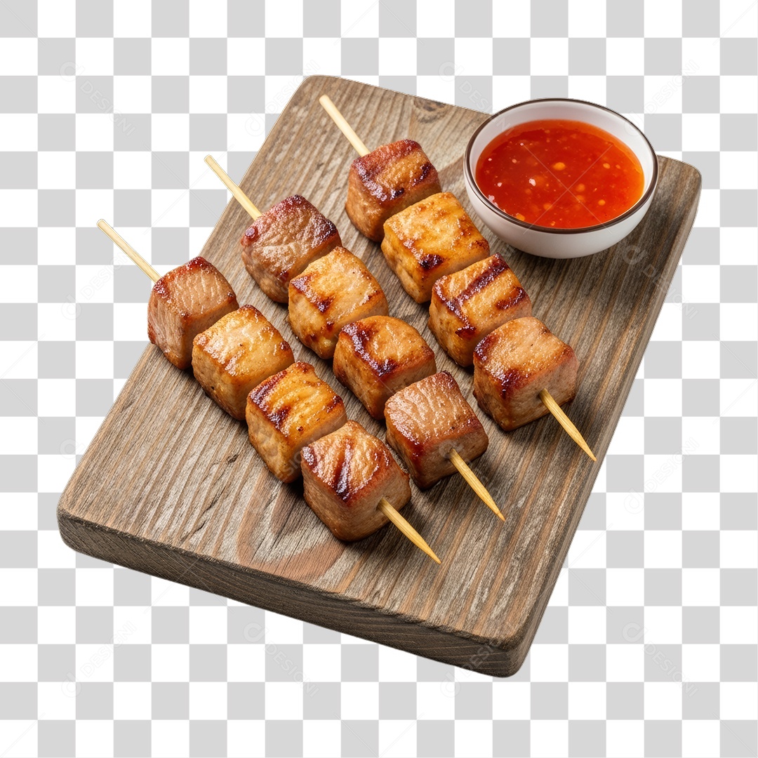 Espetinho de Frango Churrasco Churrasquinho PNG Transparente