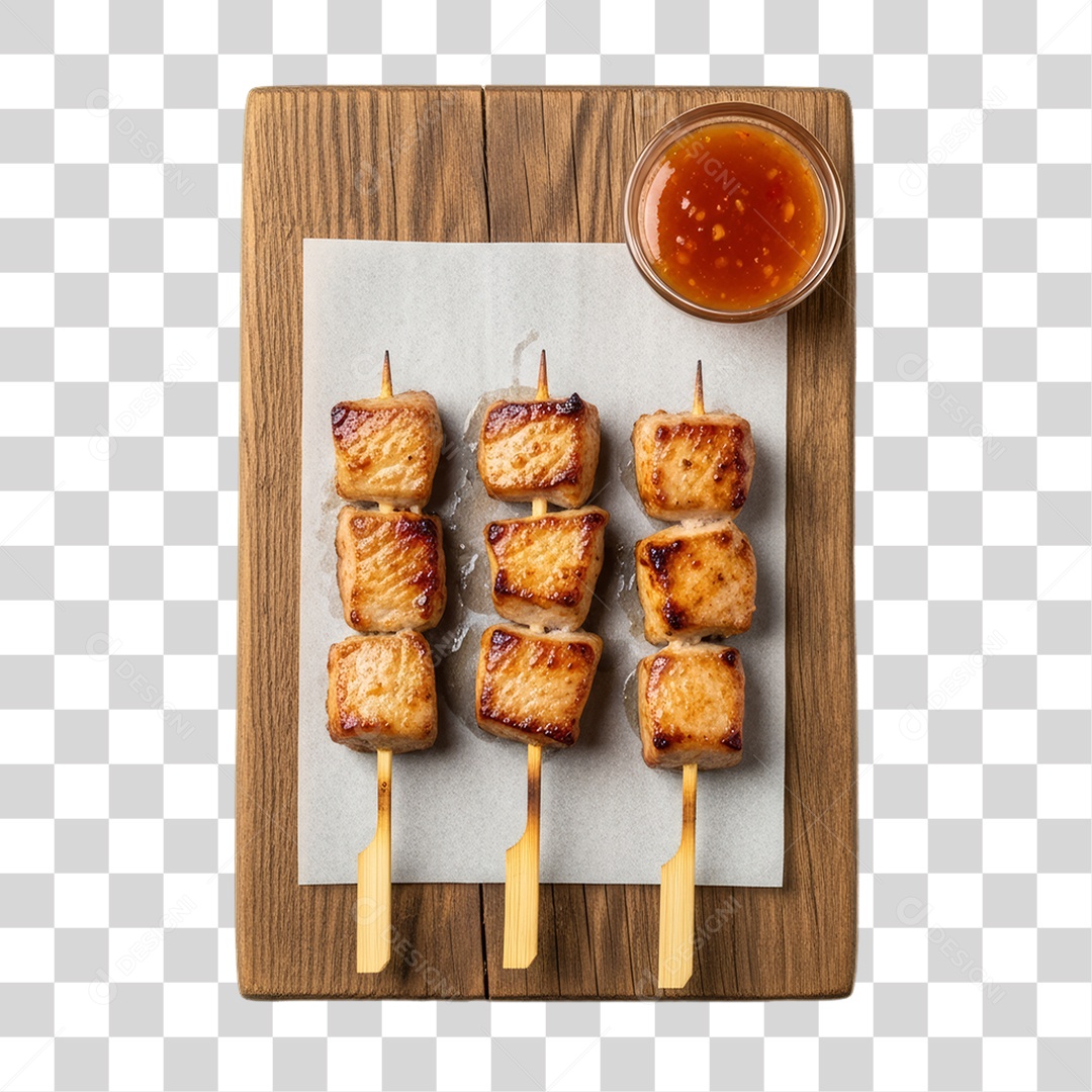 Espetinho de Frango Churrasco Churrasquinho PNG Transparente