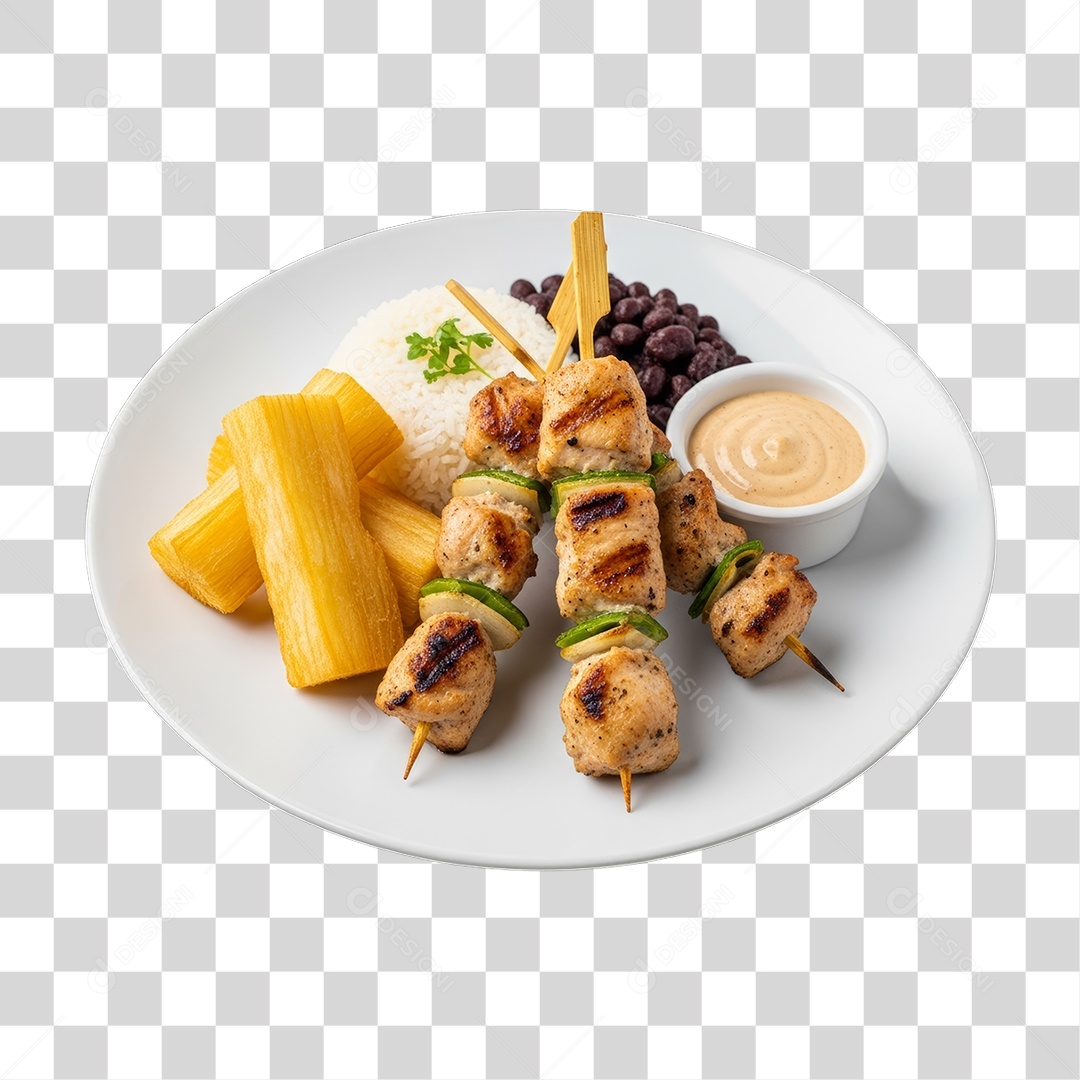 Espetinho de Frango Churrasco Churrasquinho PNG Transparente