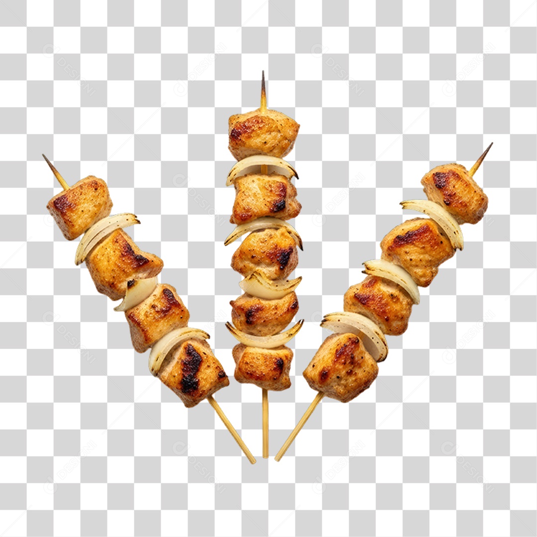 Espetinho de Frango Churrasco Churrasquinho PNG Transparente