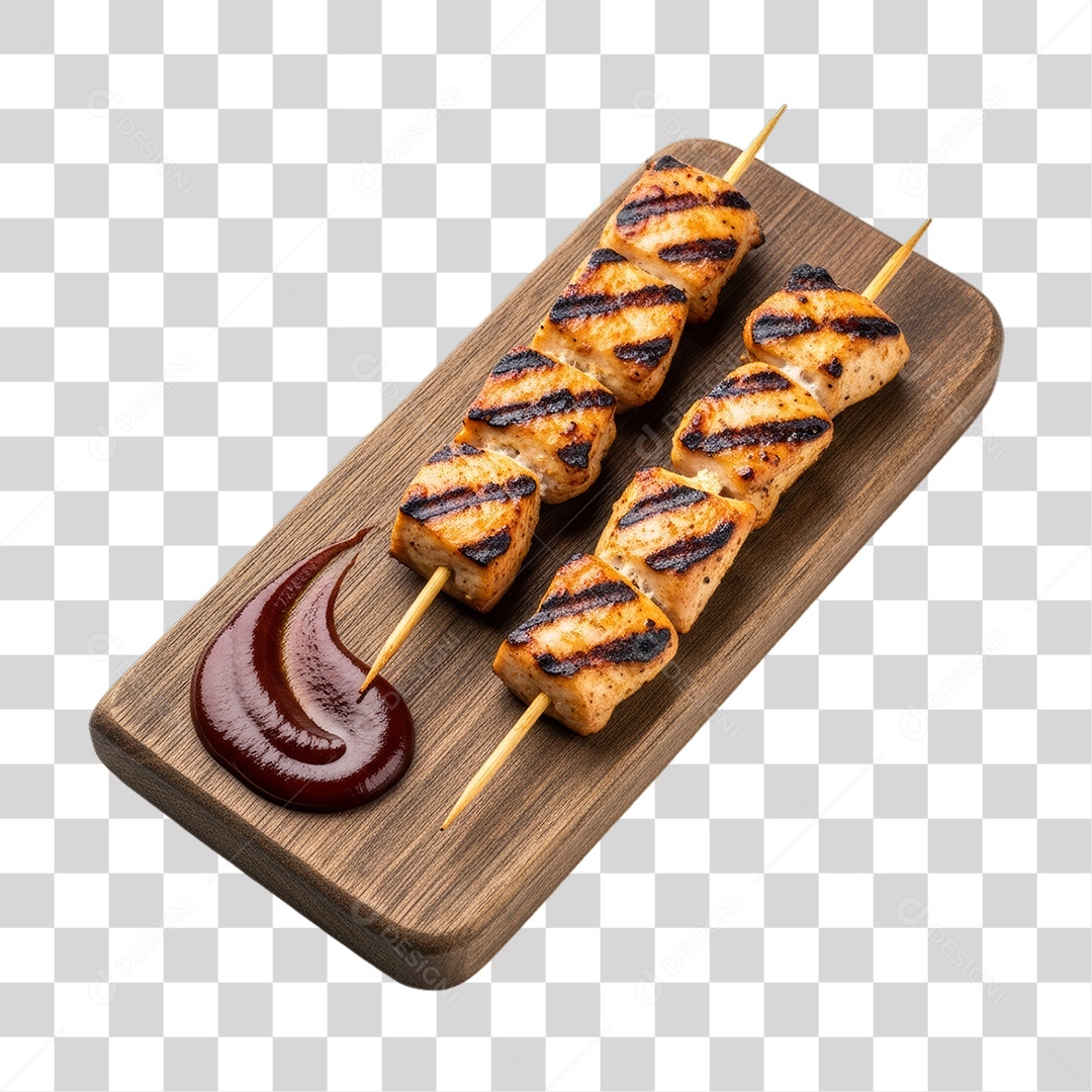 Espetinho de Frango Churrasco Churrasquinho PNG Transparente