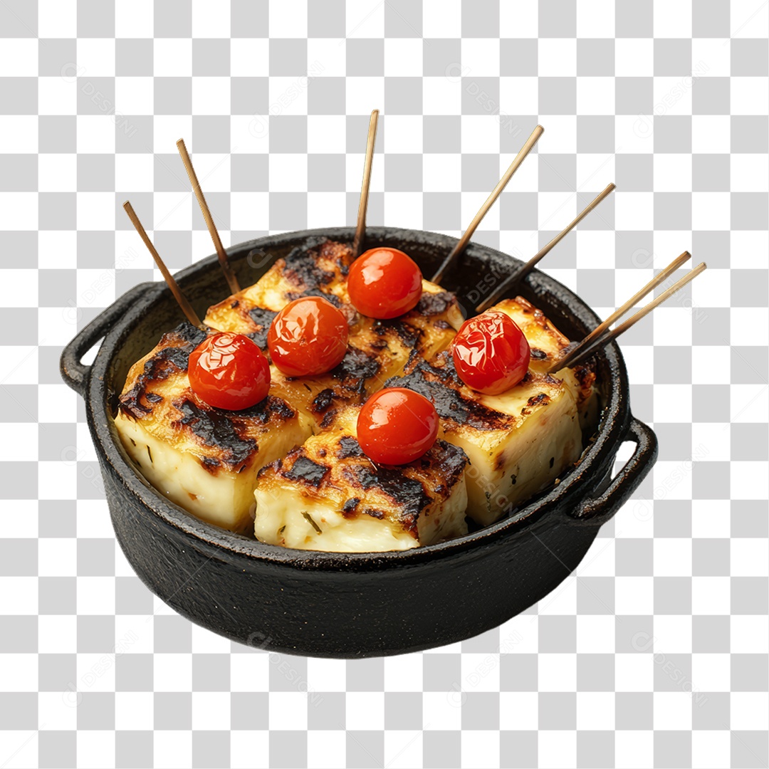 Porção de Queijo com Complementos PNG Transparente