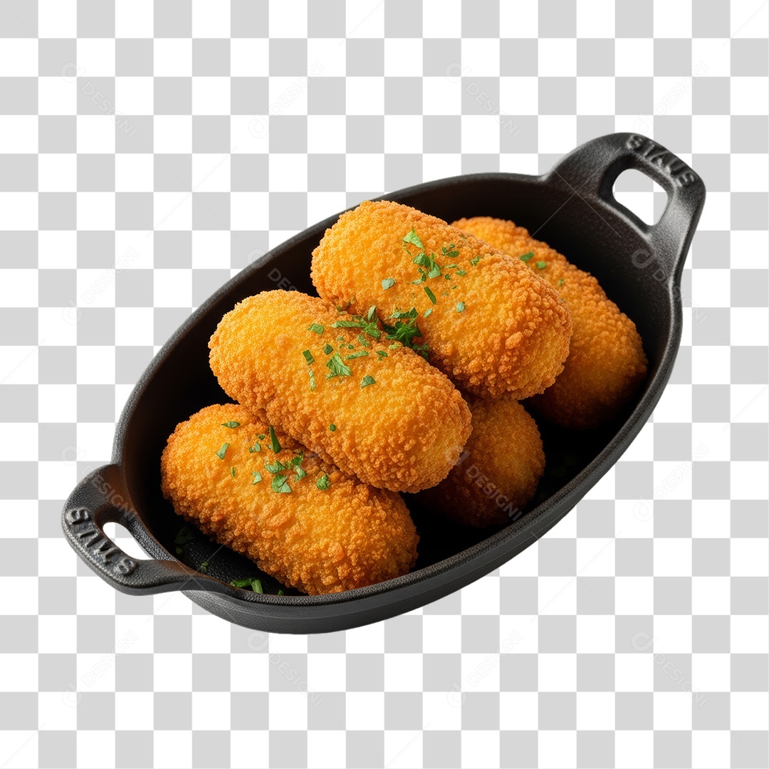 Porção de Peixe e Frango com Complementos PNG Transparente