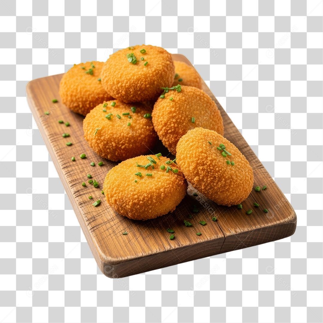 Porção de Peixe e Frango com Complementos PNG Transparente