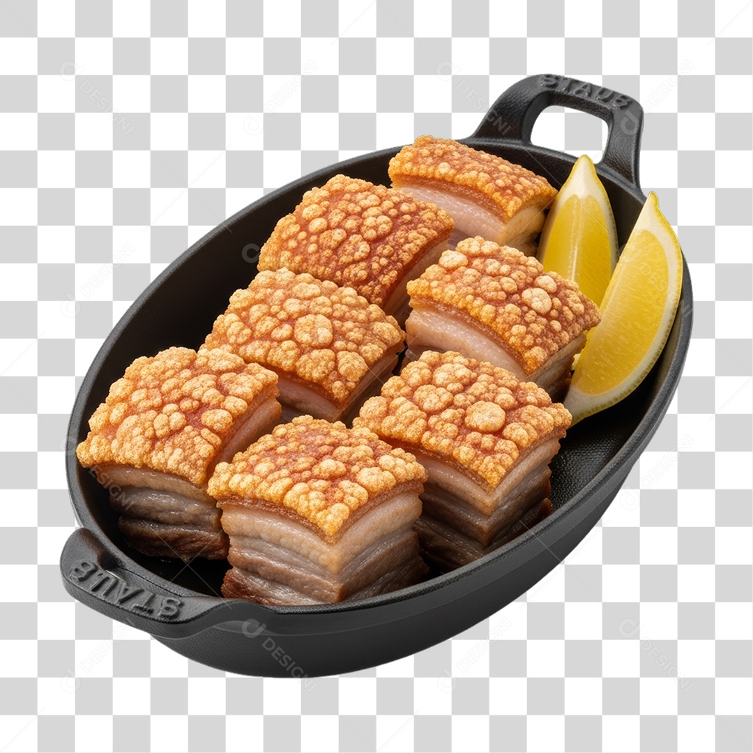 Porção de Lombo com Complementos PNG Transparente