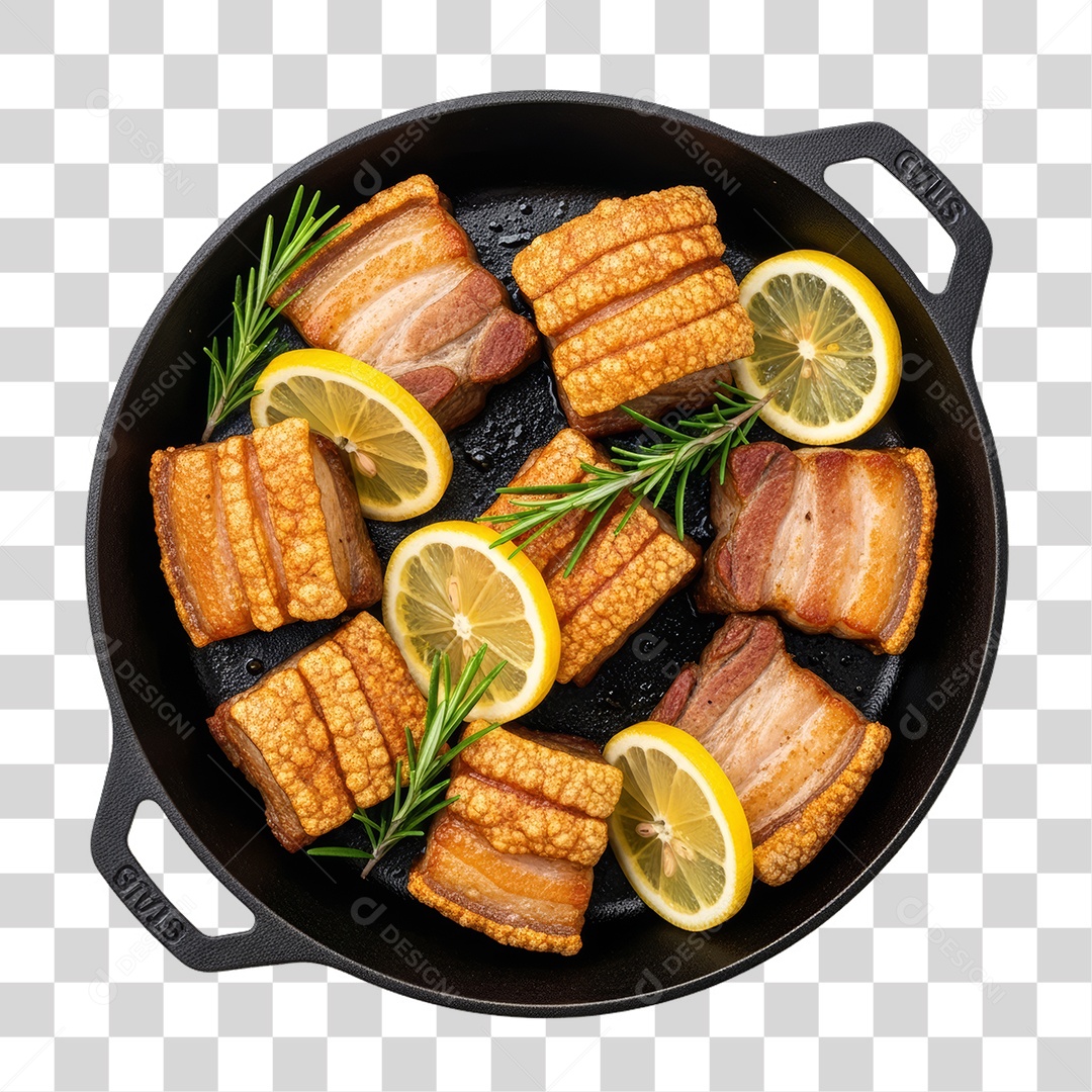 Porção de Lombo com Complementos PNG Transparente