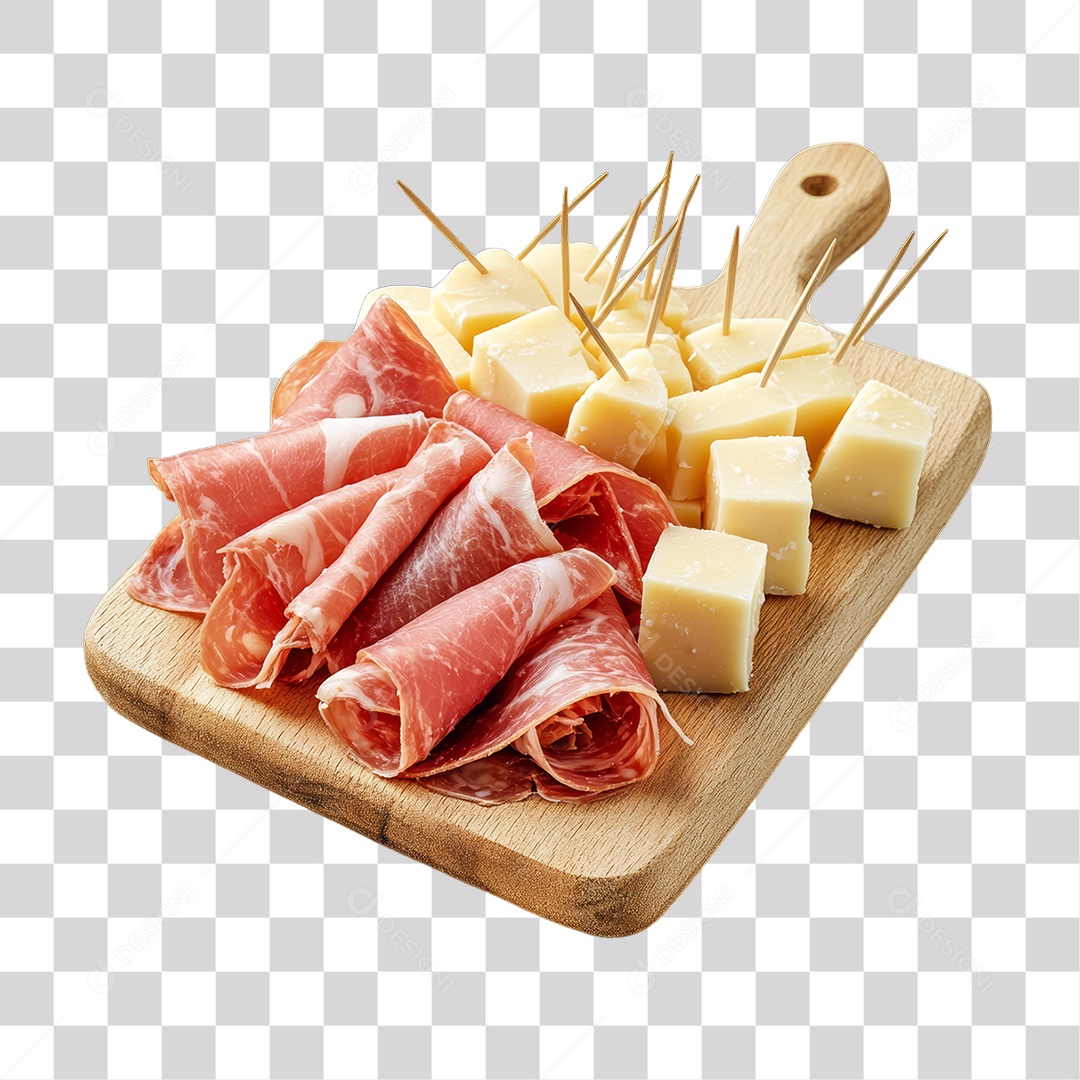 Porção de Frios com Complementos PNG Transparente