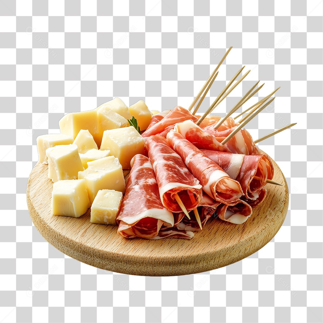 Porção de Frios com Complementos PNG Transparente