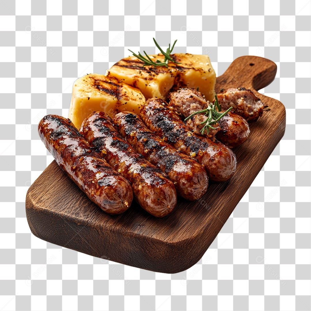 Porção de Carne com Complementos PNG Transparente