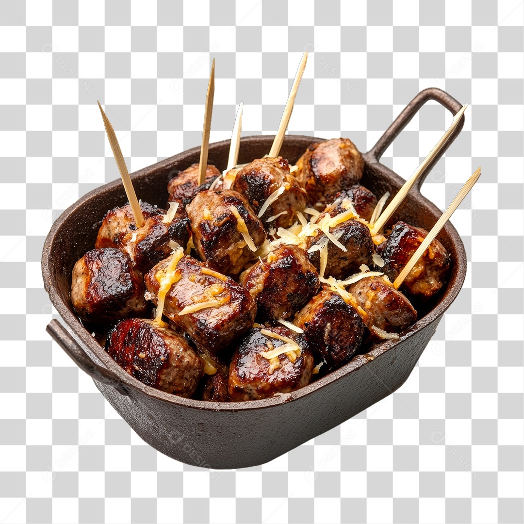 Porção de Carne com Complementos PNG Transparente