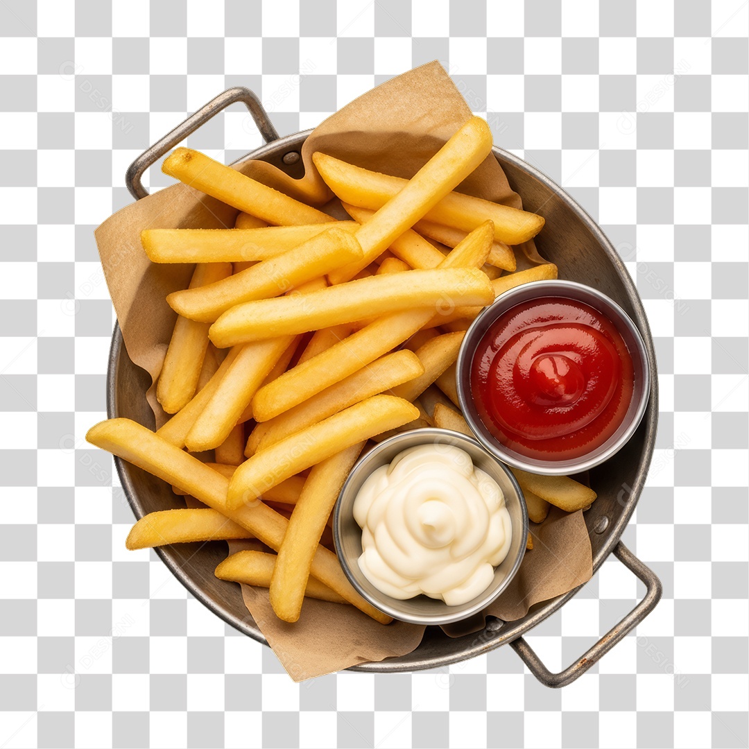 Porção de Batata PNG Transparente