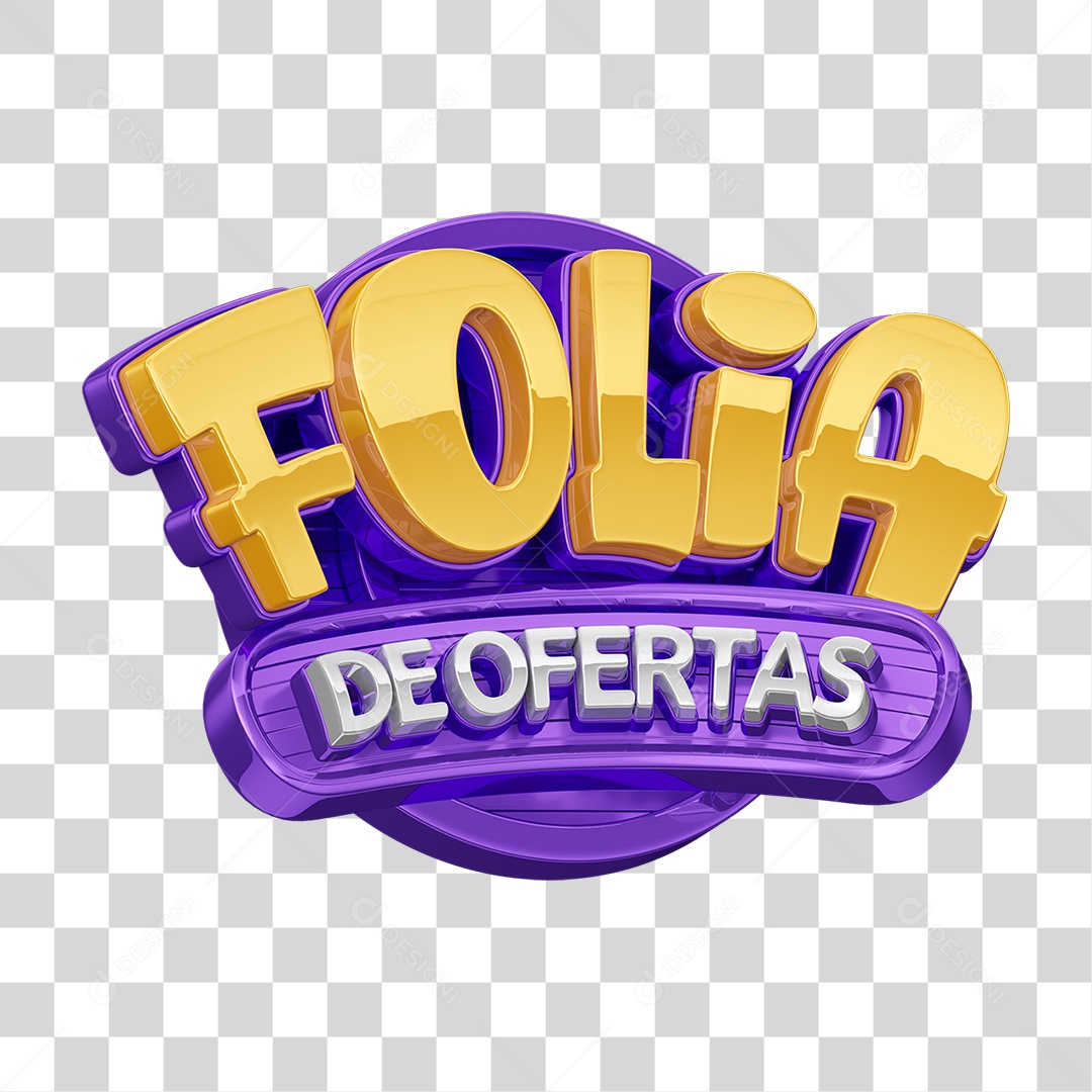Selo 3D Folia de Ofertas PNG Transparente