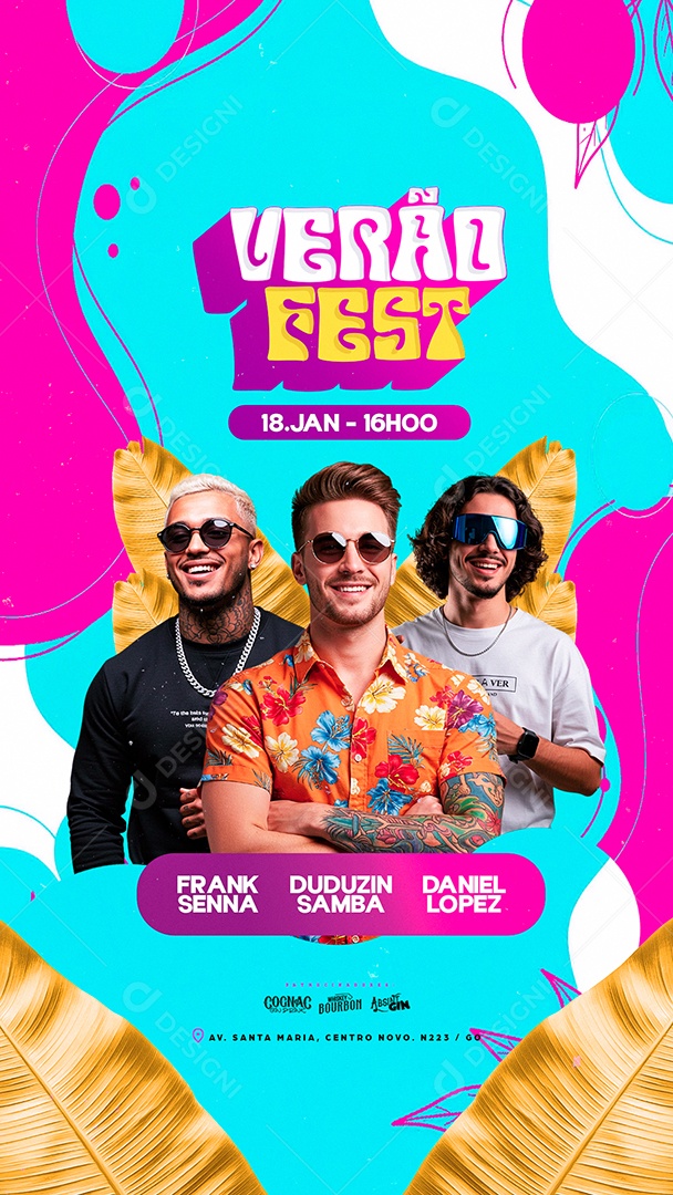 Story Flyer Próximos Shows Verão Fest Social Media PSD Editável