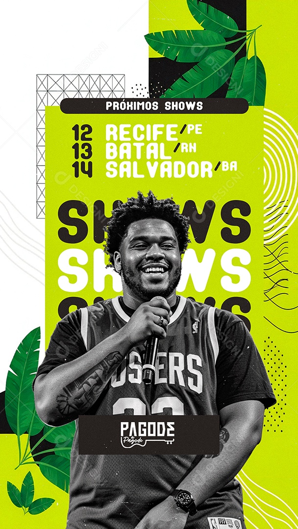 Story Flyer Próximos Shows Contrate Pagode do Pagode Social Media PSD Editável