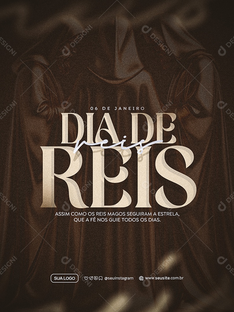 Dia de Reis 06 de Janeiro Social Media PSD Editável