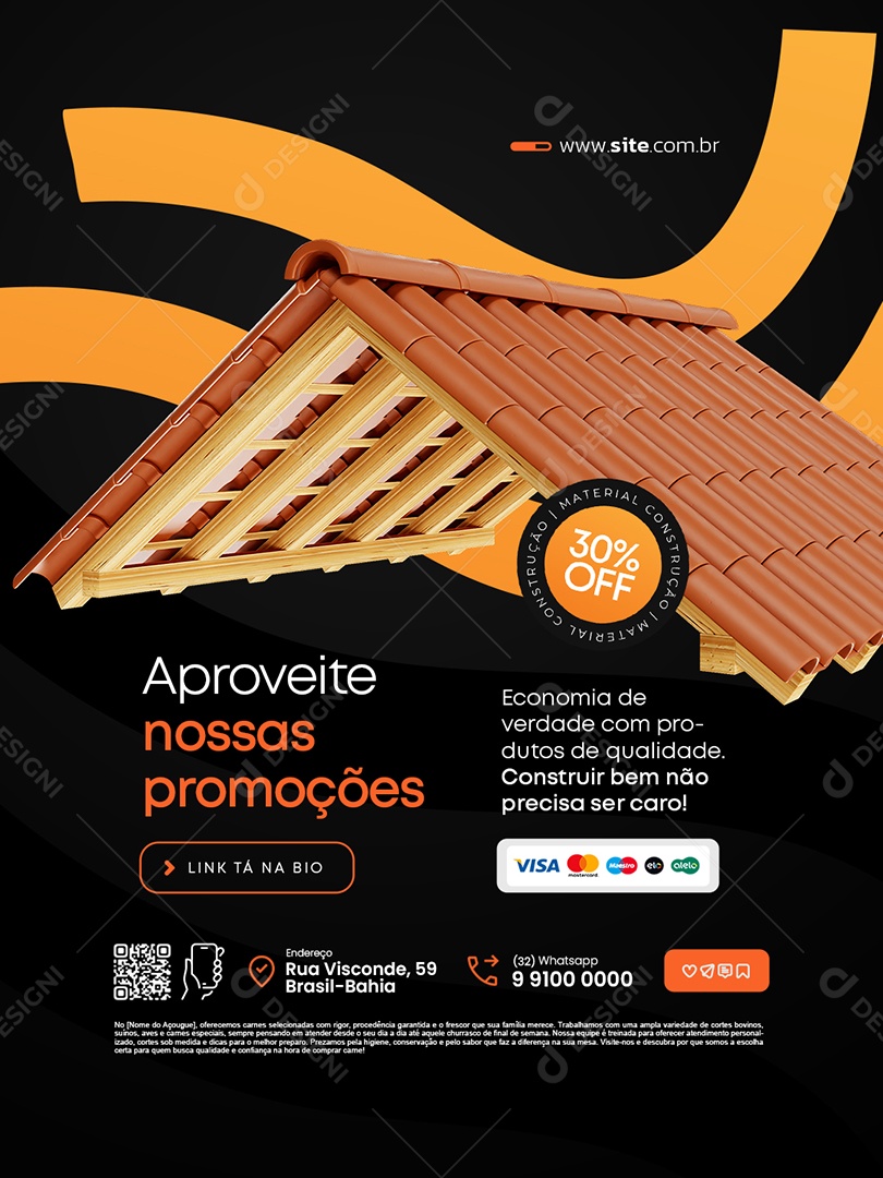 Material Construção Aproveite Nossas Promoções Social Media PSD Editável