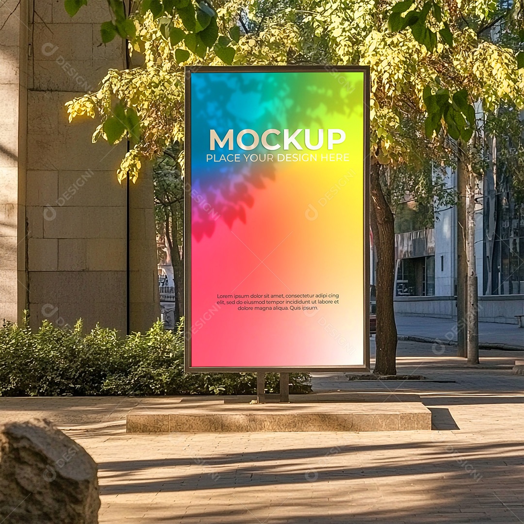 Mockup Painel Publicitário PSD Editável