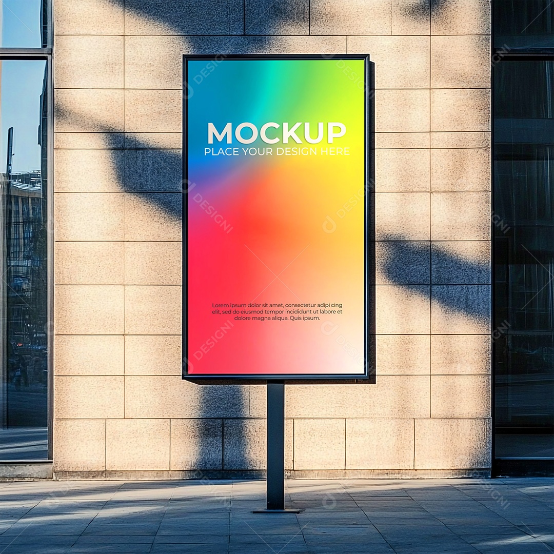 Mockup Painel Publicitário PSD Editável