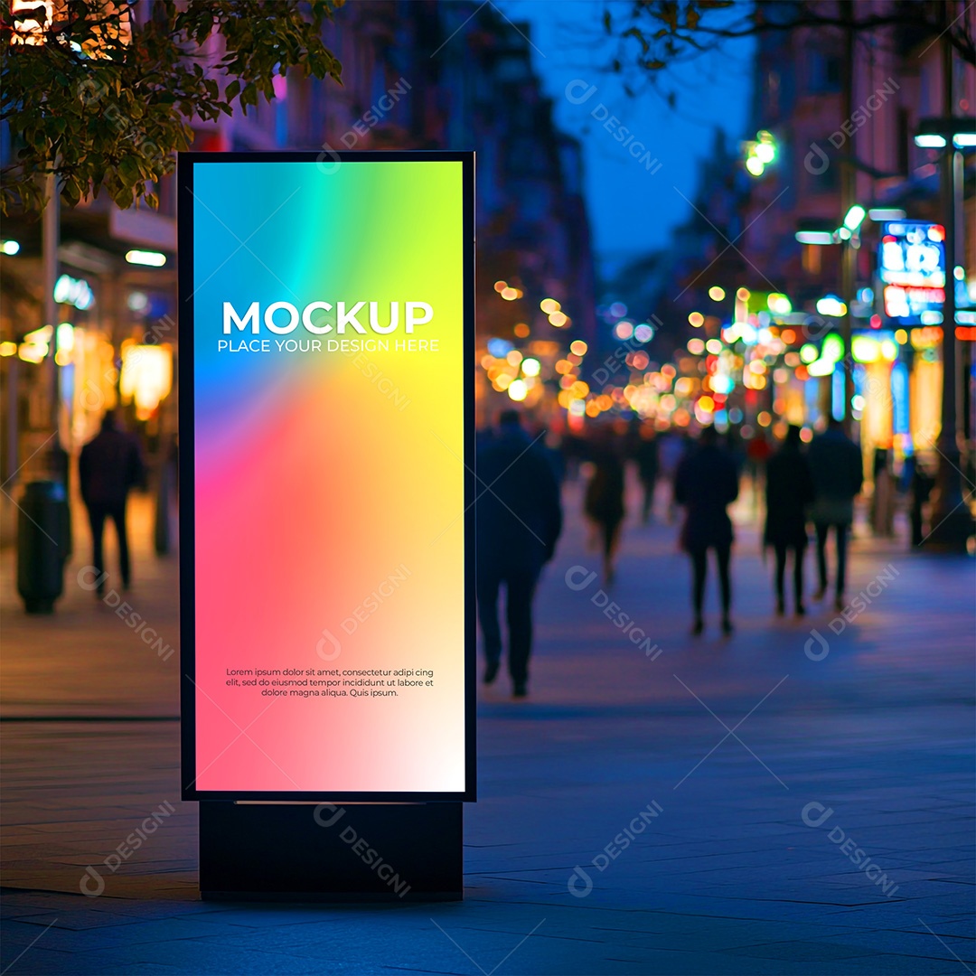 Mockup Painel Publicitário PSD Editável