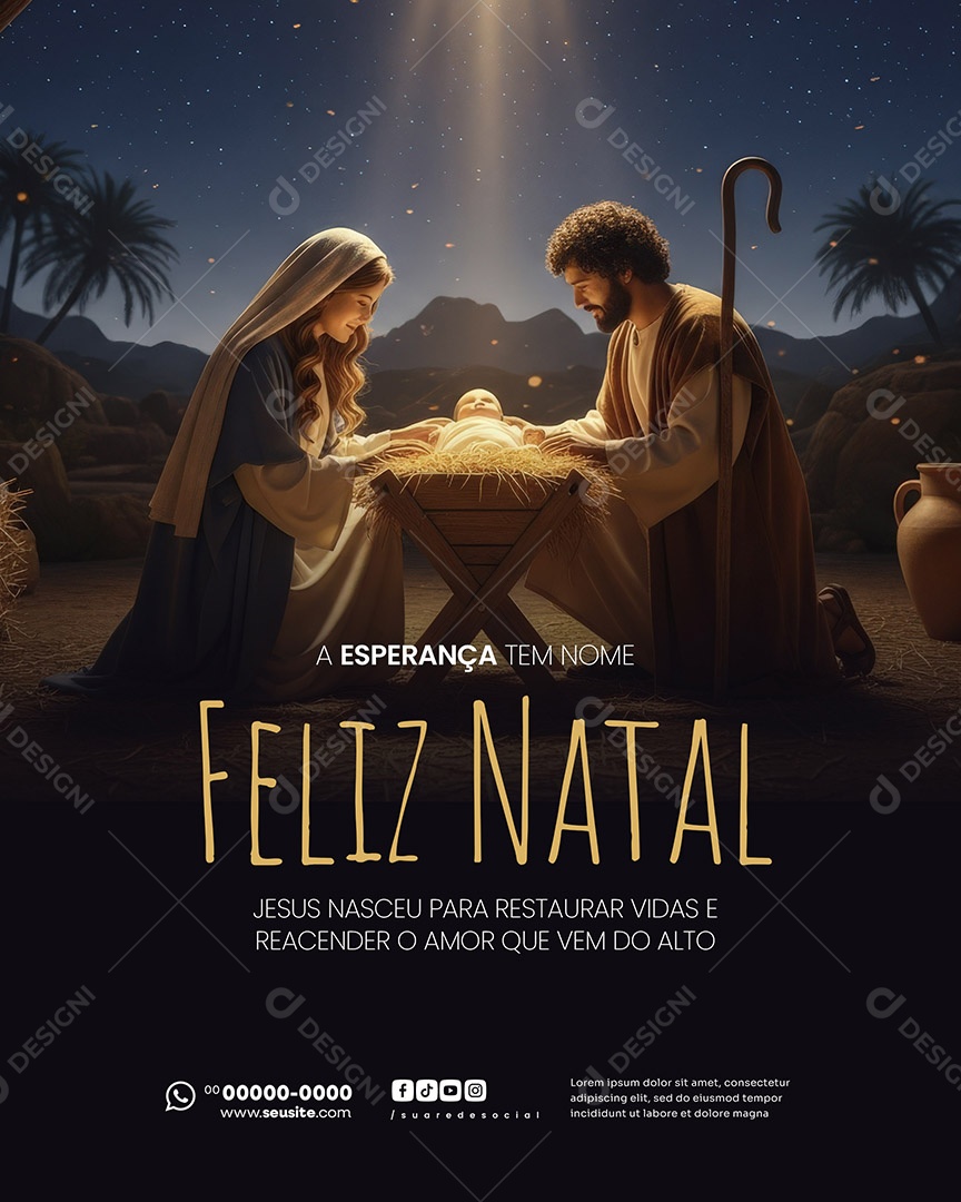 Feliz Natal 25 de Dezembro A Magia do Natal Social Media PSD Editável