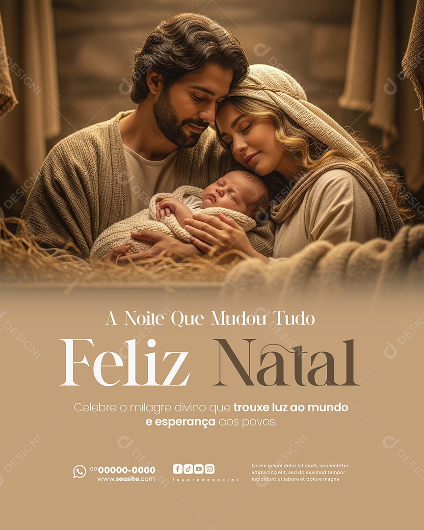Feliz Natal 25 de Dezembro A Promessa Social Media PSD Editável