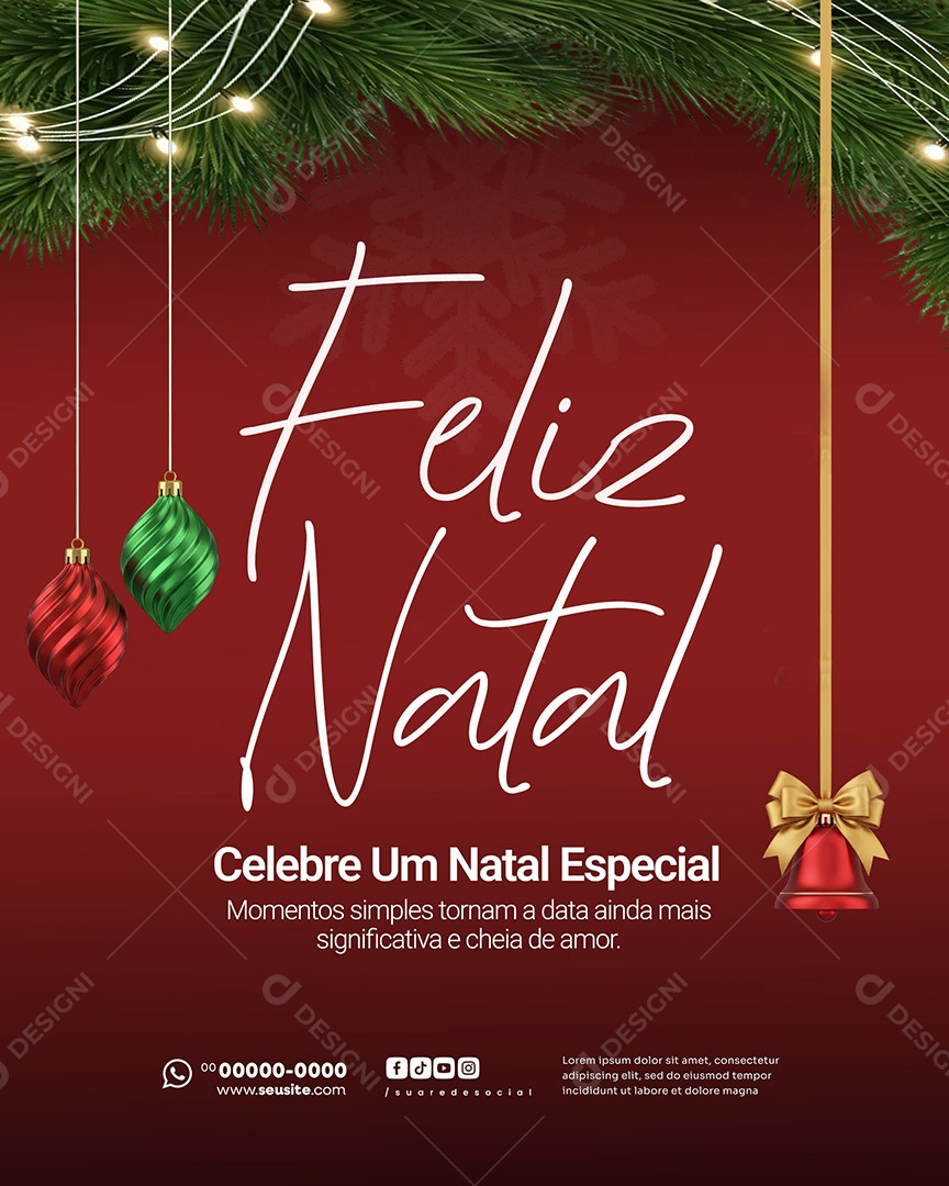 Feliz Natal 25 de Dezembro No Menino Jesus Social Media PSD Editável