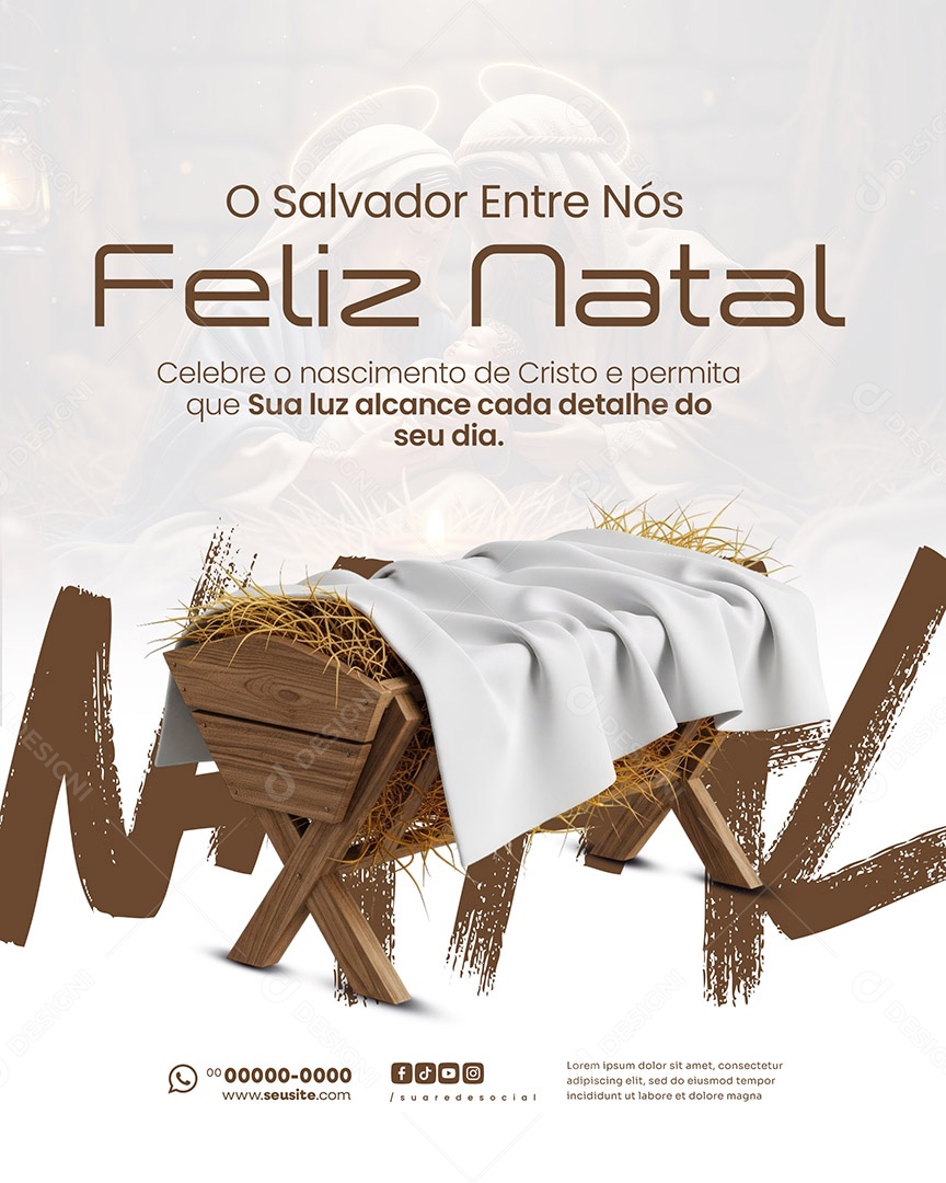 Feliz Natal 25 de Dezembro o Savaldor Social Media PSD Editável