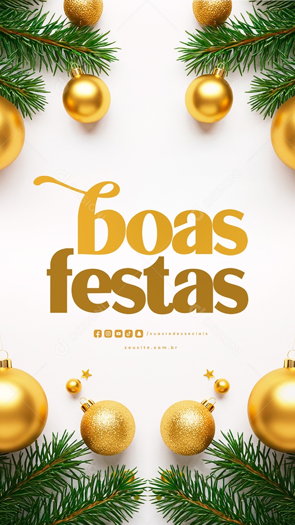 Story Boas Festas Social Media PSD Editável