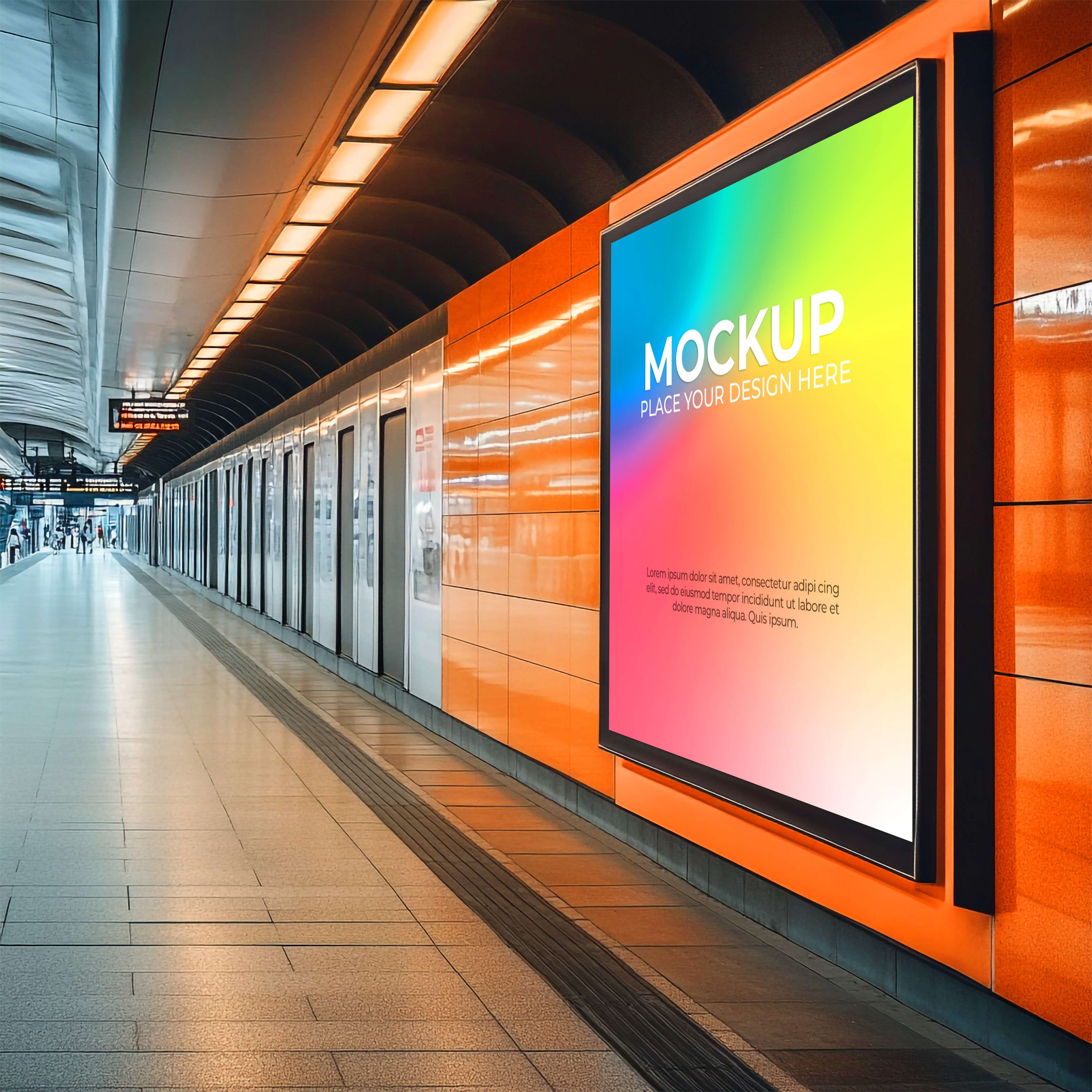 Mockup Painel Publicitário PSD Editável