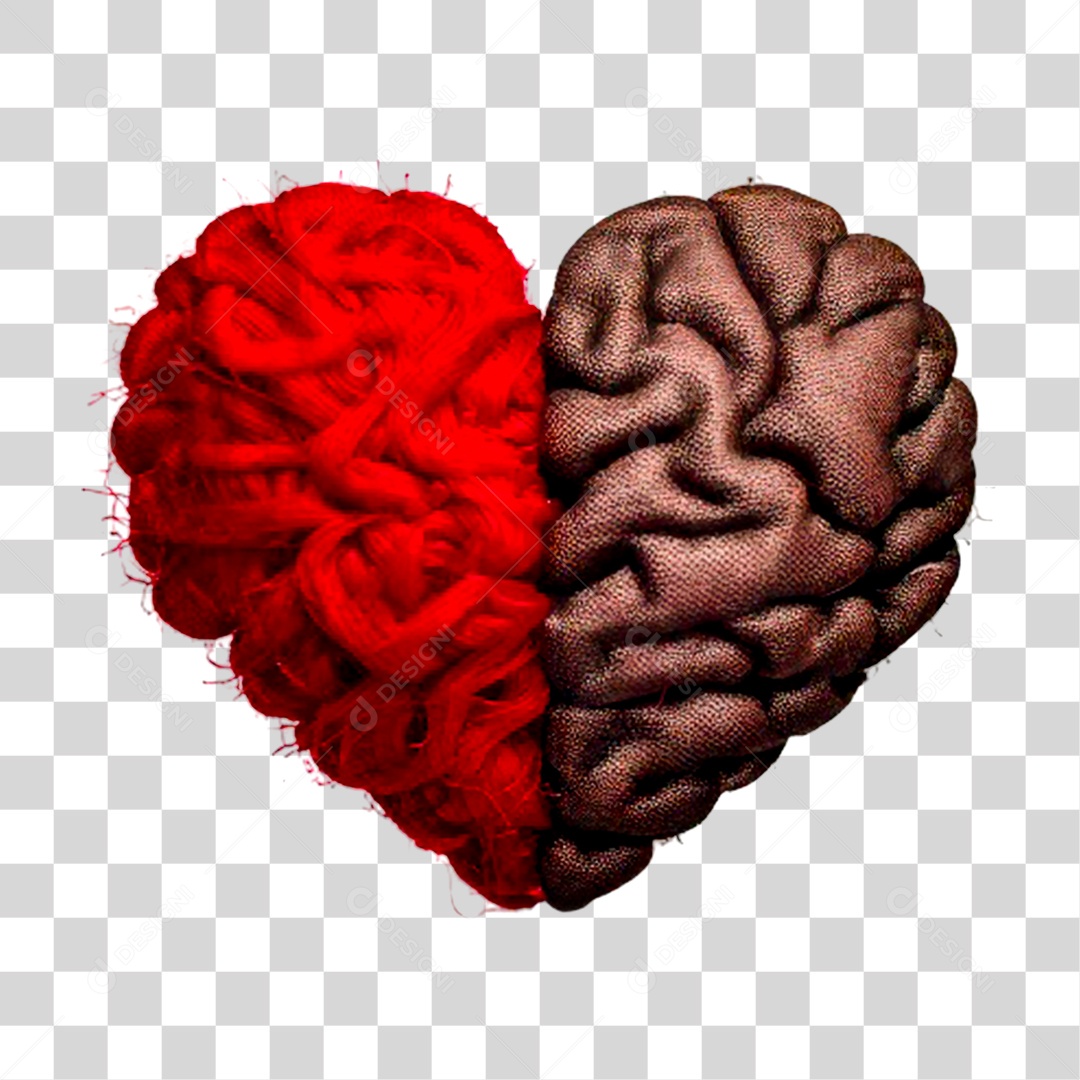 Coração de Cérebro PNG Transparente