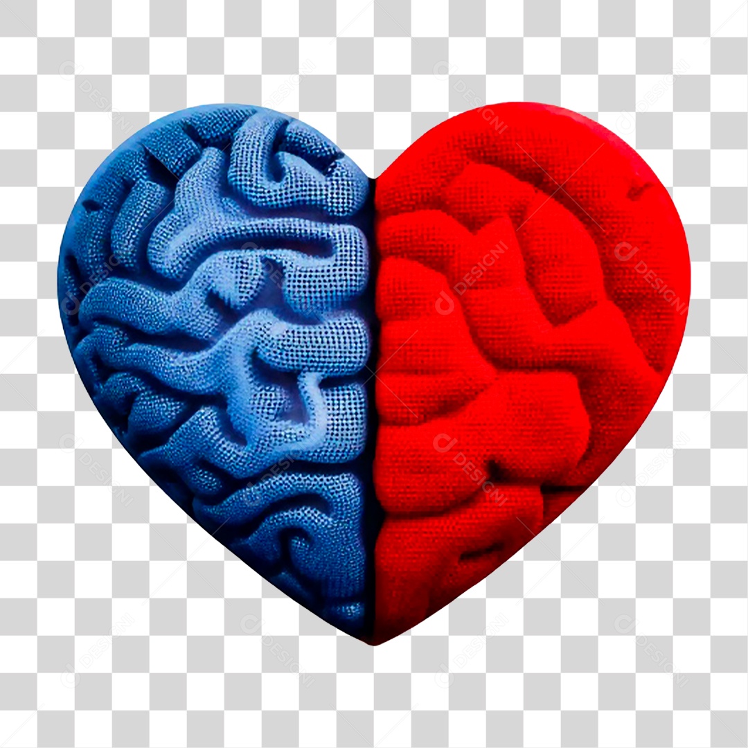 Coração de Cérebro PNG Transparente