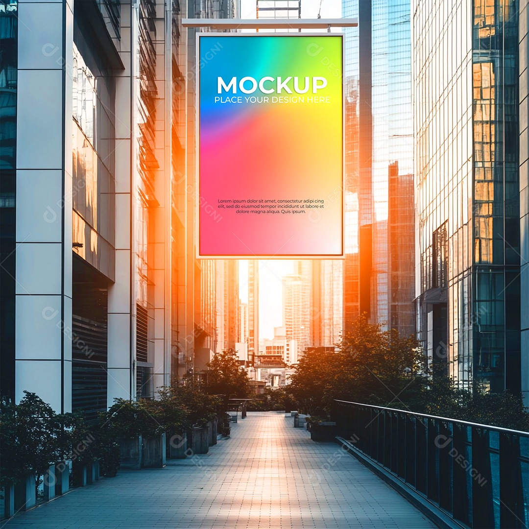Mockup Painel Publicitário PSD Editável