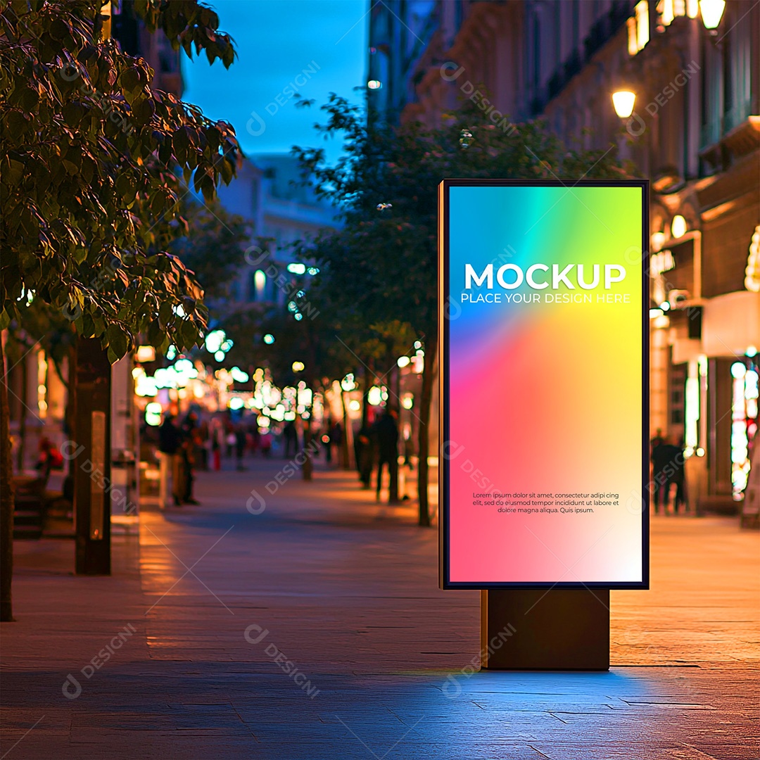 Mockup Painel Publicitário PSD Editável