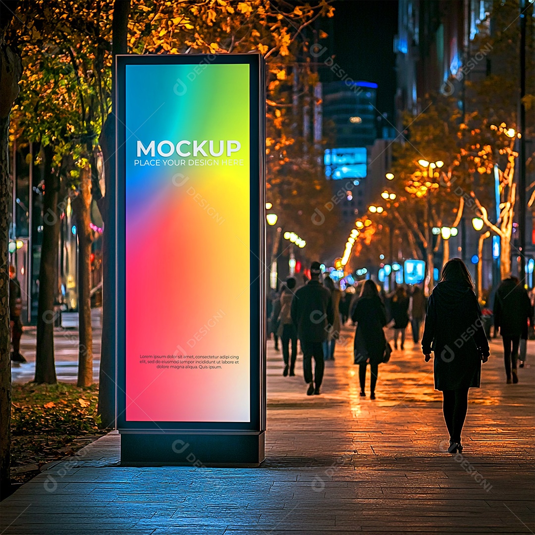 Mockup Painel Publicitário PSD Editável