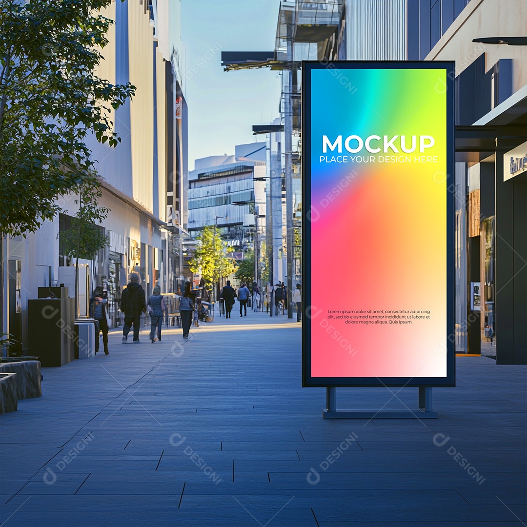 Mockup Painel Publicitário PSD Editável