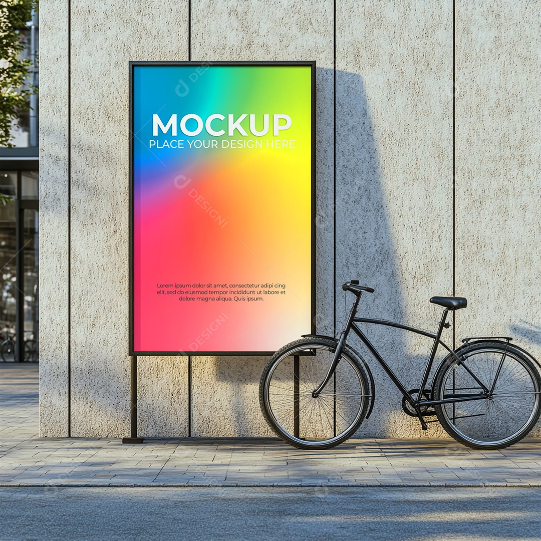 Mockup Painel Publicitário PSD Editável