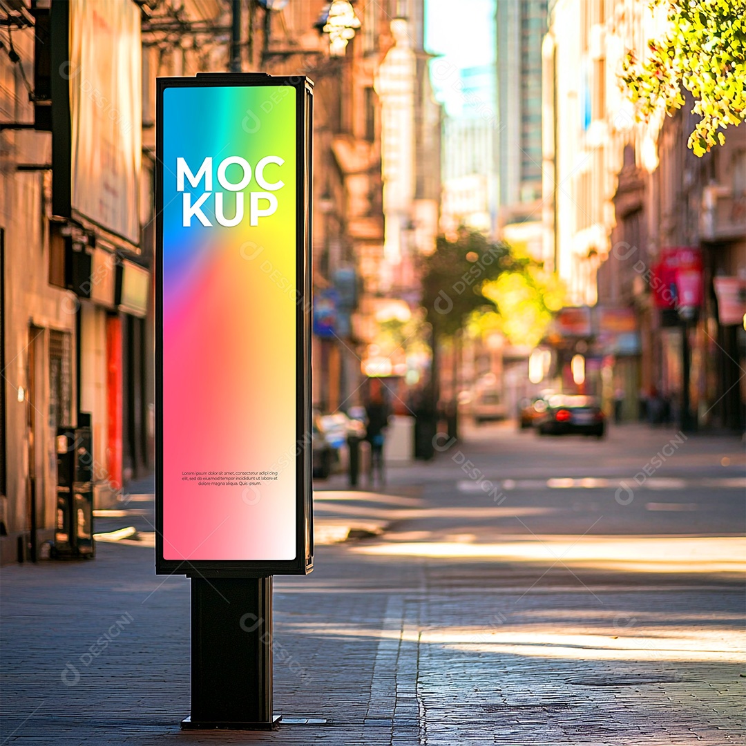 Mockup Painel Publicitário PSD Editável