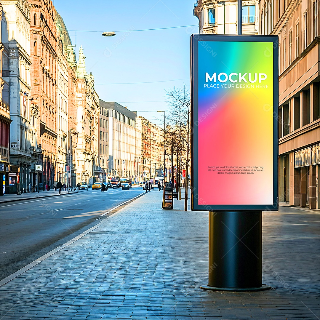 Mockup Painel Publicitário PSD Editável