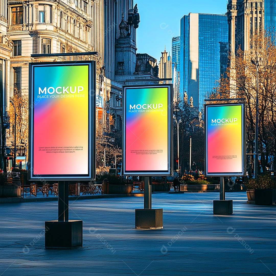 Mockup Painel Publicitário PSD Editável
