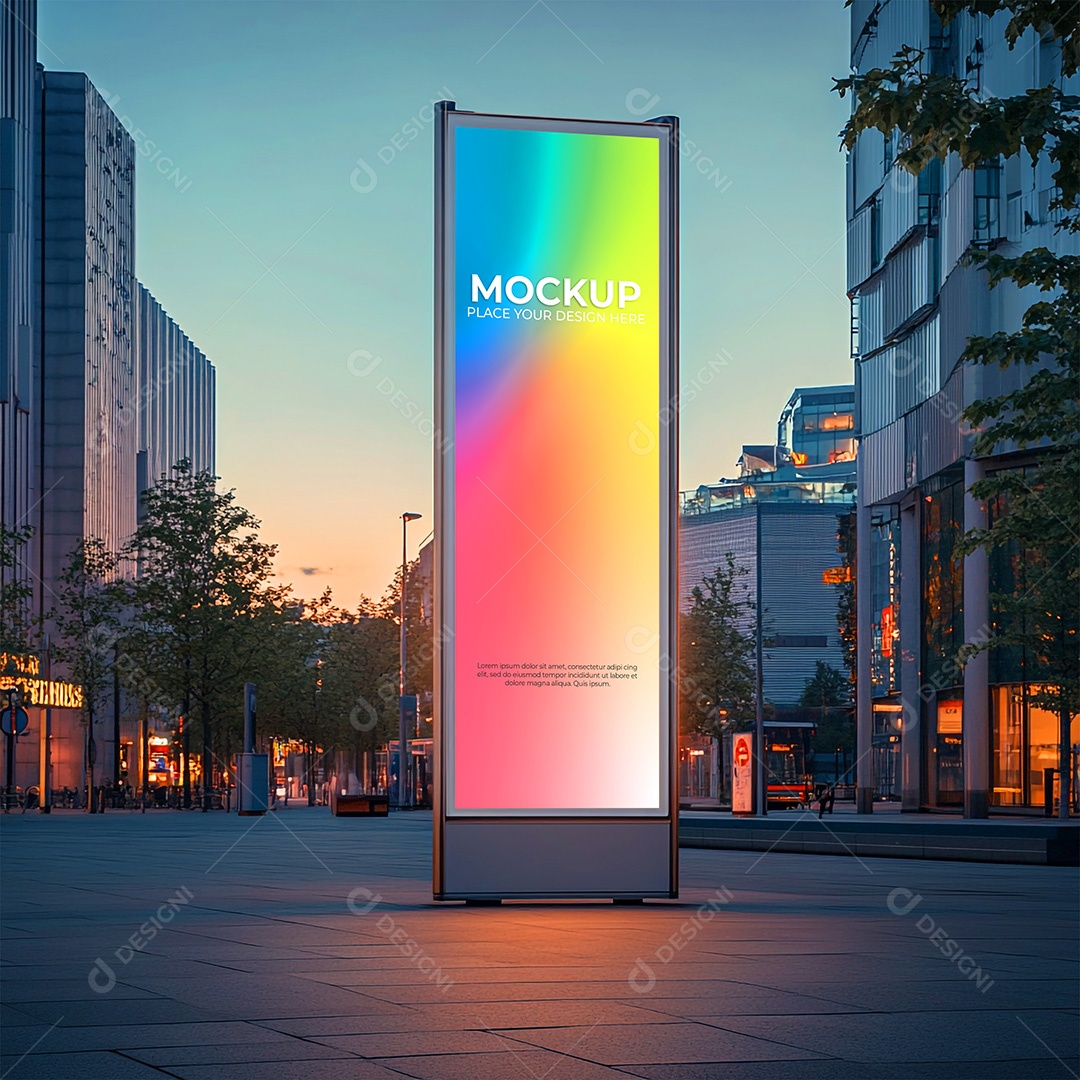 Mockup Painel Publicitário PSD Editável
