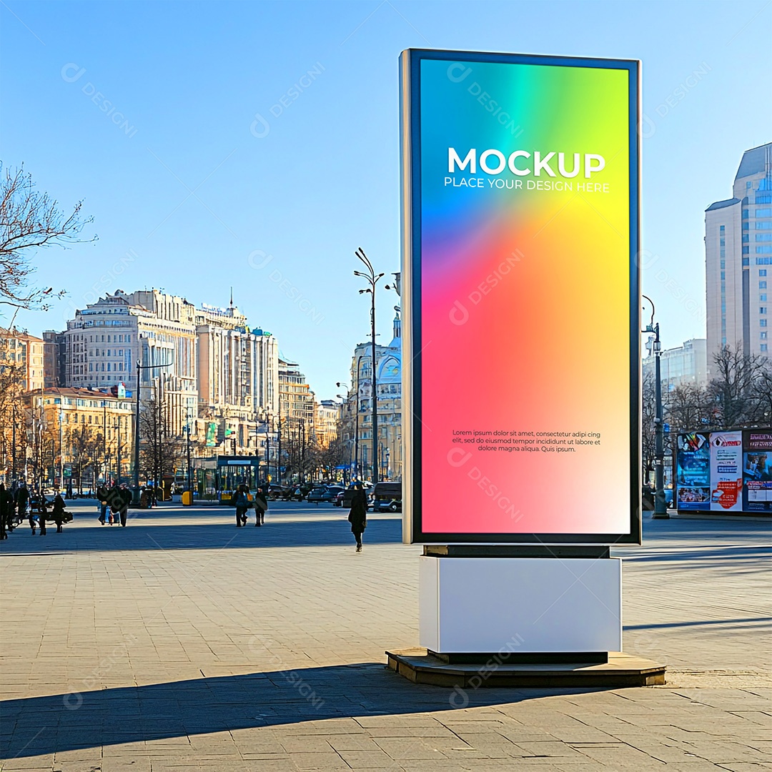 Mockup Painel Publicitário PSD Editável