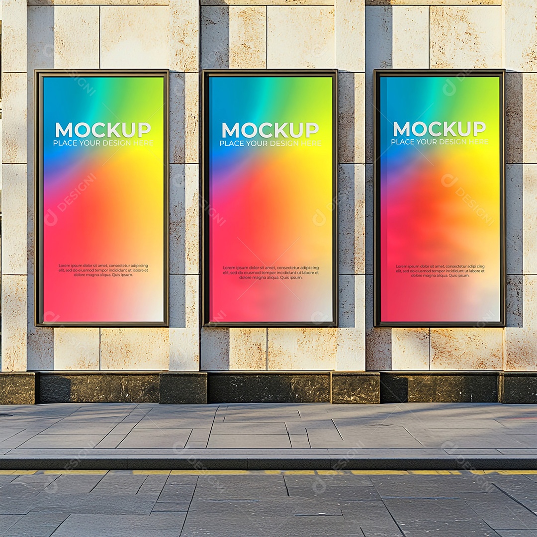 Mockup Painel Publicitário PSD Editável